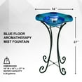 thumbnail image 4 of XBrand 27 in Tall Floor Mist Fountain with 12 Color Changing LED Lights and Inline Control - Blue Glass and Metal Design, Blue Freestanding Mist Fountain, Indoor Mist Fountain, 4 of 14