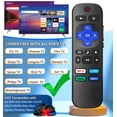 thumbnail image 2 of Remote Control Replacement for All Roku TV, for ROKU TCL TV/Hisense/Onn/Sharp/Element/Philips/Insignia/Jvc/RCA Smart Roku TVs (Not for Stick and Box), 2 of 11