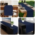 thumbnail image 6 of Solid Dark Blue Table Runner 120 Inches Long, Minimalism Abstract Denim Texture Kitchen Coffee Dining Table Decoration for Home Party Birthday Wedding Home Decor 13x120 Inches, 6 of 8