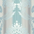 thumbnail image 1 of Classic Silks 2, Damask Stripes Silk Emboss Light Green Wallpaper Roll, 1 of 2