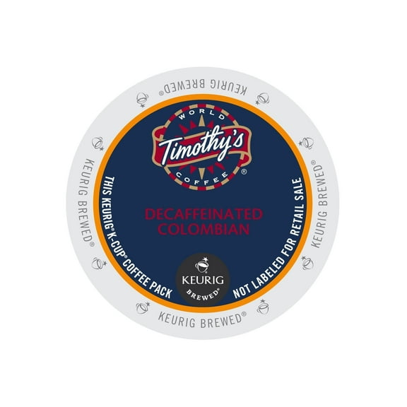 Keurig Timothy's Colombian Decaf Coffee K-Cups