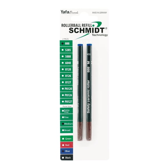 Schmidt Ink Schmidt 888 Safety Ceramic Rollerball Plastic Tube Refill Fits Universal Pens Medium