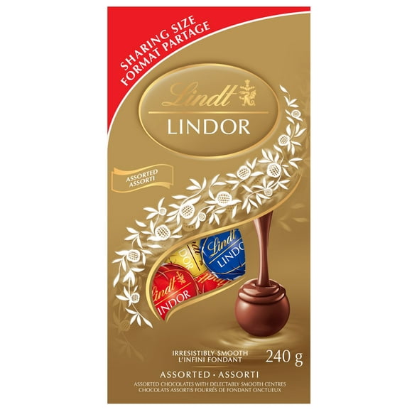 Truffes LINDOR assorties au chocolat de Lindt – Sachet (240 g) 240g Sachet, Truffes