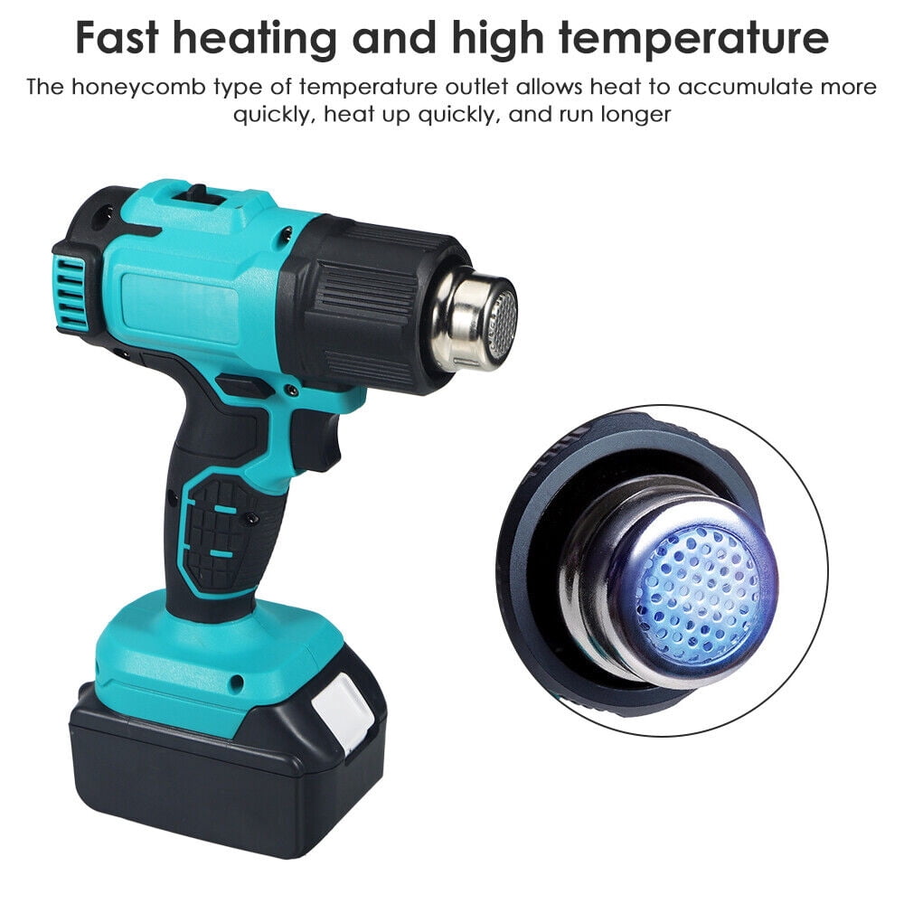 Rowyig 120W Rechargeable Cordless Electric Heat Gun, with 2 speed, Yellow