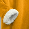 thumbnail image 4 of Women's High Neck Fleece-Lined Mid-Length Sweatshirt, Thermal Long Sleeve Pullover Top with Plush Interior for Winter Warmth, Casual Loungewear and Everyday Comfort Yellow XXXL, 4 of 6