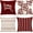 Burgundy, variant on Christmas Pillow Covers 20x20 Set of 4, Modern Sofa Throw Pillow Cover for Christmas Decor, Decorative Outdoor Linen Fabric Pillow Case for Couch Bed Car, Wine Red