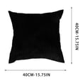 thumbnail image 3 of JilgTeok 1 Packs Solid Color Corn Stripe Cushion Cover Corduroy Sofa Pillow Case Modern Home Decor Throw Pillow Cover for Living Room Bedroom Cozy Accent, 3 of 7