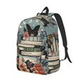 thumbnail image 2 of Yiaed Vintage Art Butterfly Flower Print Backpack, Premium Laptop Backpack, Travel Backpack for Women, Lightweight Backpacks, Comfortable Back Pack-Medium, 2 of 5