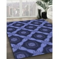 thumbnail image 2 of Ahgly Company Indoor Round Patterned Midnight Blue Area Rugs, 5' Round, 2 of 6