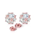 thumbnail image 2 of Galaxy Gold 14K Rose Gold 5.7 Carat Natural Aquamarine Stud Earrings - March Birthstone - Courage & Clarity - Fine Jewelry for Women, 2 of 3