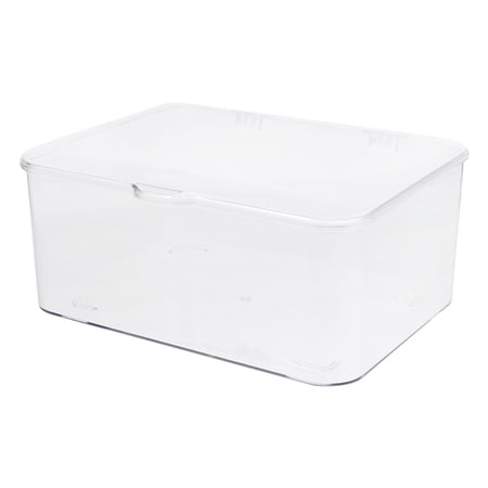 FOMIYES Transparent Ps Storage Box with Lid Stackable Organizer for Kitchen and Home Organization