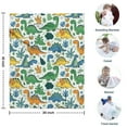 thumbnail image 4 of LightColor Dinosaurs Floral Pattern Blanket,Comfortable Soft Lamb Wool Throw Blanket,All Season,Warm Lightweight Blankets for Sofa Bed Couch Living Room Chair,30"x40", 4 of 4