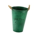 thumbnail image 2 of Plantador de flores de granja cubeta de metal de almacenamiento de almacenamiento de resistente multipropósito con manijas para la fiesta de los casos verde, 2 of 8