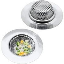 2 Pack of Stainless Steel Sink Drain Strainer Baskets 3.54 Inch Diameter.Casewin Kitchen Stopper. For Dishes, Garbage Disposal, Large Wide Rim Prevents Clogged Drains Catcher