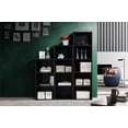 thumbnail image 3 of Pemberly Row Three Shelf Wooden Bookcase in Black Finish, 3 of 3