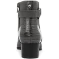 thumbnail image 3 of Karen Scott Womens Nadine Faux Leather Block Heel Ankle Boots, 3 of 3