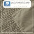 thumbnail image 4 of Honeycomb Waffle Garment Washed 3-Piece Cotton Quilt Set, Full/Queen, Eucalyptus Green, 4 of 7
