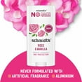 thumbnail image 3 of Desodorante Schmidt's Rose & Vanilla, 75 ml, protección 24 horas, paquete de 2, 3 of 6