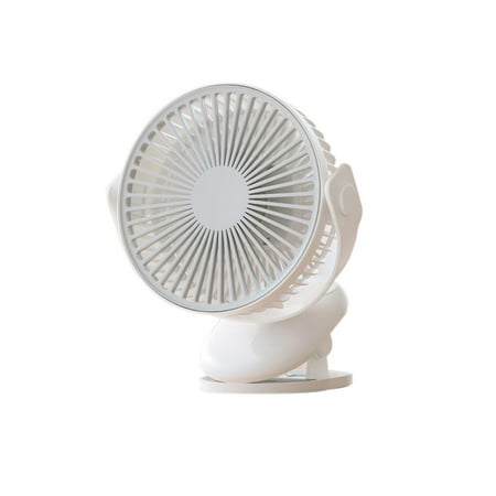 

Thinsont Portable Summer Cycle Wind Fan Four-gear Wind Rotatable Cooling Fan Rechargeable Fan Dual Purpose Clip Fan White