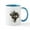 White/Blue Inside, variant on CafePress - Watercolor Wolf Mountain Art Mugs - 11 oz Ceramic Mug - Novelty Coffee Tea Cup