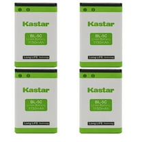 Kastar BL-5C Battery 4-Pack Replacement for Retevis RT22 RT22S RT15 RT19, WLN KD-C1 Walkie Talkies, LUITON LT-316, TIDRADIO TD-M8, Zastone X6, Zeadio ZS-B1 DC Two Way Radios