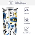 thumbnail image 4 of SKYSONIC Blue Eye Tumbler Stainless Steel Double Wall Vacuum Reusable Insulated Mug with Straw and Built-in Coaste for Cold and Hot Beverages, 20oz, 4 of 7