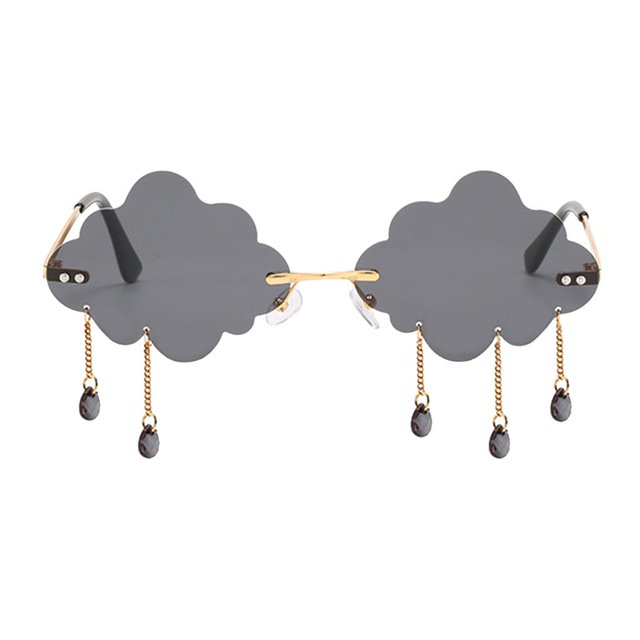 Gafas de sol en la nube sin montura Gafas de terre Mujer Retro Fashion UV400 Shape - gris gris Magideal Gafas de sol en la nube sin montura