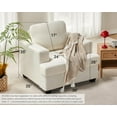 thumbnail image 2 of papajet Sofa, Comfy Couch with Deep Seats- Armchair, Modern Couch for Living Room, Offwhite Boucle, 2 of 5