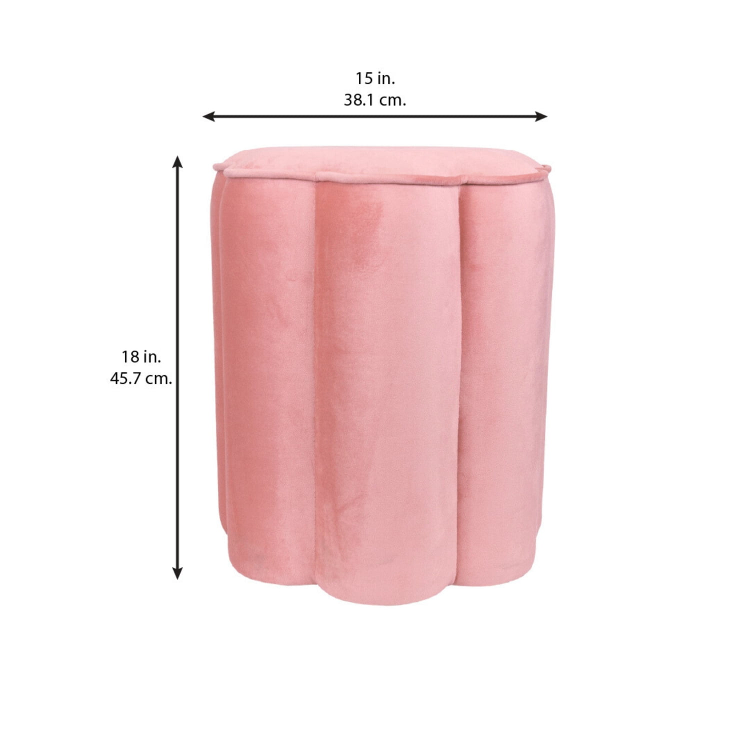 Mainstays Kids Flower Petal Ottoman, Pink
