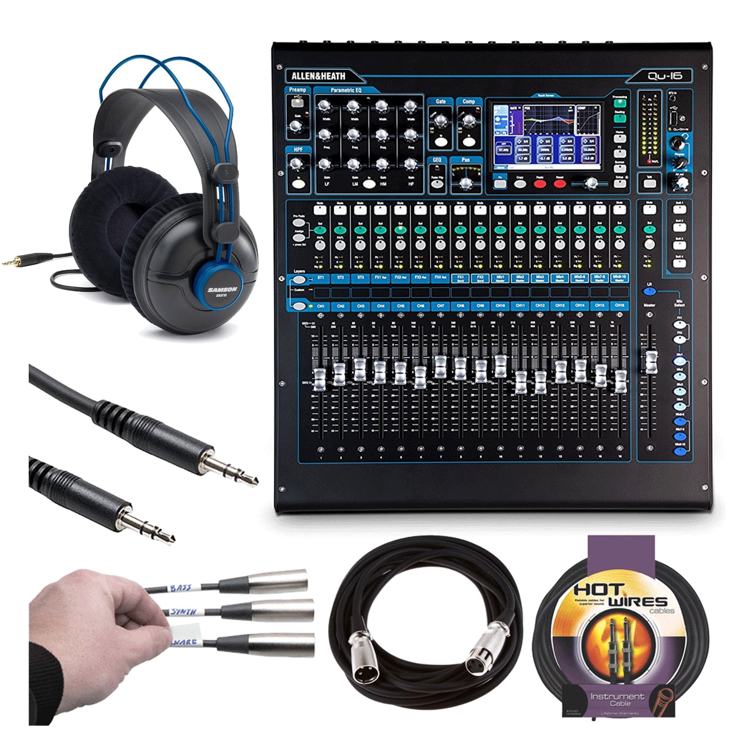 Allen & Heath QU16C Rack Mountable Compact Digital Mixer + Studio