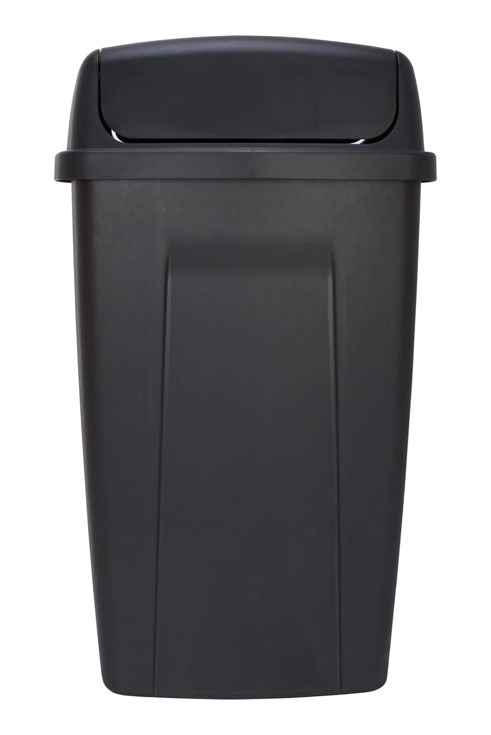 Alcxsopfd 13 Gallon Plastic Swing Top Kitchen Garbage Can - Removable Lid - Black