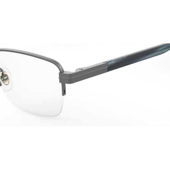 Elasta E 3127 0HWJ 00 Men's Dark Grey Rectangular Frame Eyeglasses