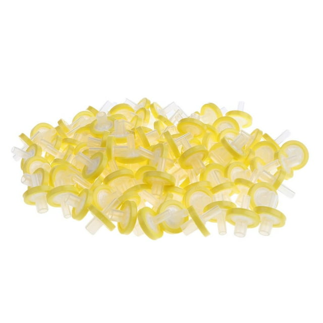 100x 13mm Filtro científico accionado por jeringa shamjiam Nylon Water Solution Membrane-Yellow
