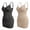 Black+Beige, variant on Plus Size Adjustable Strap Shapewear Bodysuit Tummy Control Mid Thigh Shaper