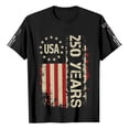 thumbnail image 4 of 250th Anniversary USA Shirts for Men Plus Size Short Sleeve T-Shirts Casual USA Flag Print Pullover 4th of July Celebration Party Tops Independence Day Patriotic Crew Neck Tees Black M, 4 of 5