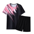 thumbnail image 2 of Hessimy Boys' Sport Shorts Set 2 Piece T-Shirt and Gym Shorts Breathable Activewear Clothing Set for Boys,Jogging Football Tracksuit 11-12 Years, 2 of 4