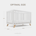 thumbnail image 7 of Comfy Cubs Baby Crib for 0-3, Adjustable Mattress Height, White Bars and Frame and Natural Wood Leg, 7 of 7