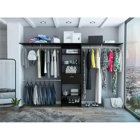 

70 - 118 in. Zamora Closet System Black