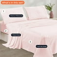 thumbnail image 2 of HNB Store RV Bunk Sheet Set 35X72" Cot Bed 1000 TC Egyptian Cotton Camper 4Pcs Sheets & Pillowcase 10" Deep pocket Blush, 2 of 7