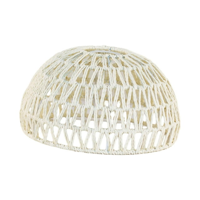 Pantalla de cuerda de papel, protector de bombilla clásico E27 para casa de té, sala de estar, cocina 290mmx160mm Yuyangstore Pantalla tejida