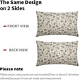 thumbnail image 5 of Grey Floral Pillow Covers 12x20 Set of 2 Vintage Rustic Old Style Cute Small Flower Gray Cream Print Rectangle Decorative Outdoor Pillowcases Fall Farmhouse Throw Cushion Case Couch Sofa Bed Decor, 5 of 6