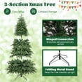 thumbnail image 6 of Costway 7.5 FT Artificial Xmas Tree with 1019 PE PVC Branch Tips & Folding Metal Stand, 6 of 9
