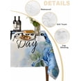 thumbnail image 3 of Happy Father's Day Tablecloth Rectangle Table Cloth 60x84, Waterproof Outdoor Table Cloth Covers Decorative Table Protector, Blue Spring Garden Floral Washable Table Cover for Kitchen Dinning Party, 3 of 8
