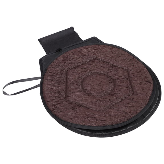 GOOHOCHY Swivel Seat Cushion for Car with Mesh Material Coffee Color Portable and Comfortable 360 Degree Rotation