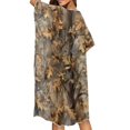 thumbnail image 5 of FKELYI Hunting Leaf Print Kimono Coverups for Women Soft Beach Cover Up Half Sleeve Summer Cardigan Bikini Cover Ups Resort Wear Casual Cruise Outfits, 5 of 6