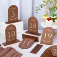 thumbnail image 4 of Plywood Table Number 1-20 Display Wood Slice Table Numbers Cards Arch Coconut Brown 152x49x170mm, 4 of 5