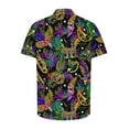 thumbnail image 7 of YLSDY Funny Hawaiian Shirts for Men Mardi Gras Retro Button up Shirt Summer Holiday Theme Party Aloha Top Vacation Clothing Multicolor S, 7 of 7