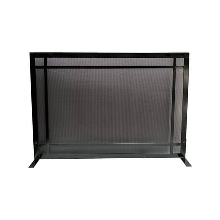 

Pillars Customs Large Fireplace Screen Custom Windowpane Design Made in USA (30 W x 32 H)