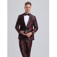 thumbnail image 1 of Paisley Suits - Wedding Tuxedo - Groom Red ~ Black Suit + Matching Bowtie, 1 of 2