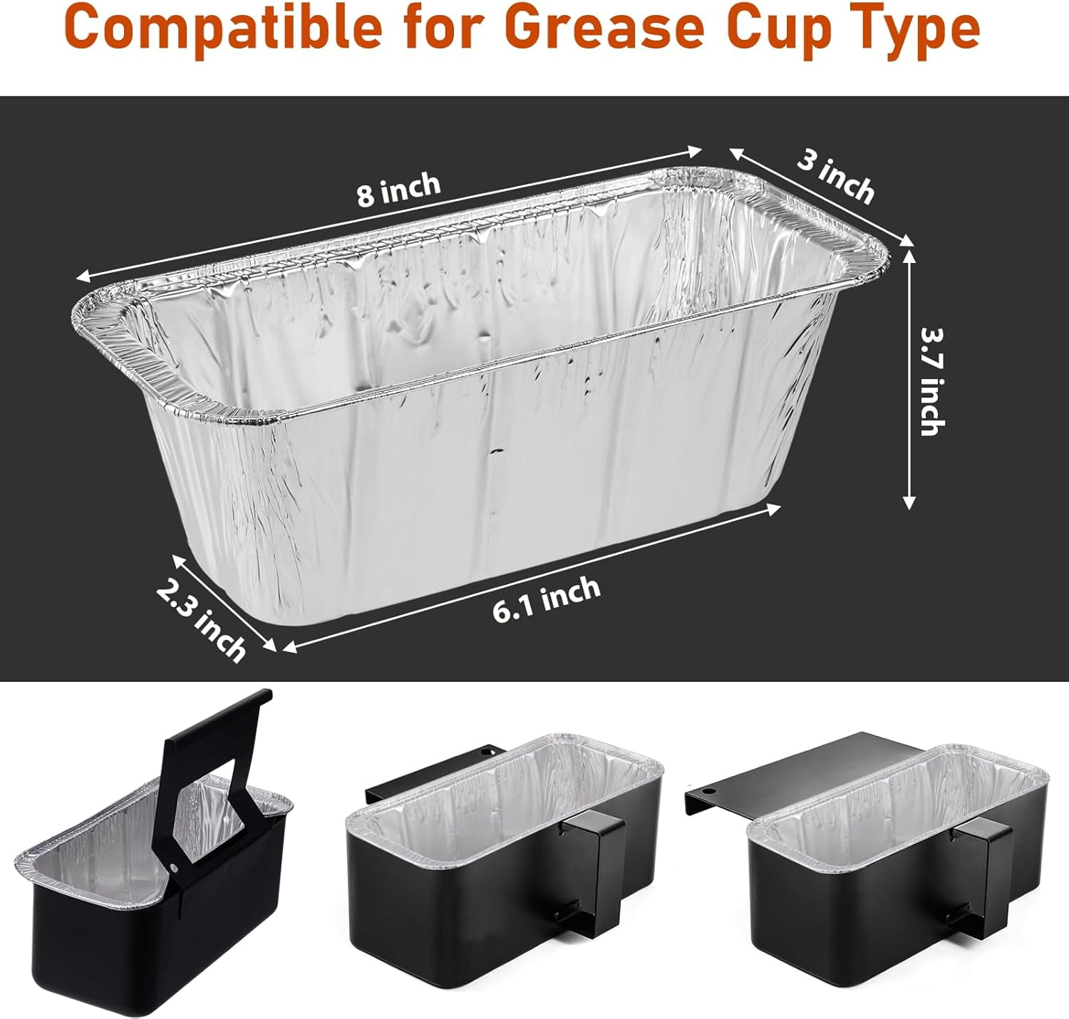Grease Cup Liners Compatible with Blackstone Griddle 5017 - Griddle Accessories Disposable Grill Grease Tray, Aluminum Foil Drip Pan Grease Catcher Cup Liner for 17, 22, 28, 36 Inch Griddle (20 Pack)
